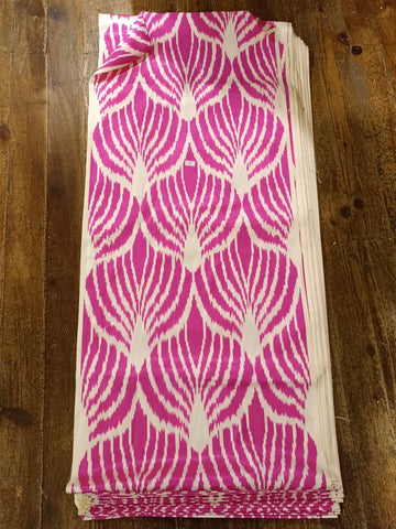 Handwoven pink silk ikat fabric
