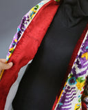 Silk Velvet Ikat Patchwork Coat