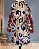 Silk Velvet Ikat Patchwork Coat