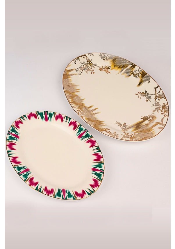 2 Platos Ovalados 25 cm + 31 cm