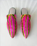 Silk Velvet Ikat Slippers 052