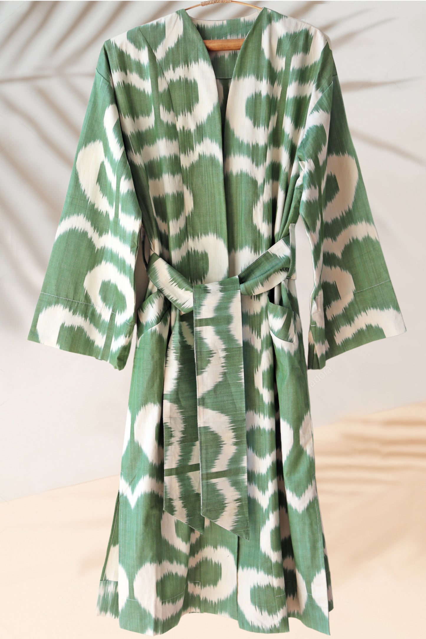 Cotton Ikat Green Caftan