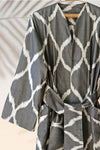 Cotton Ikat Black and White Caftan