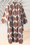 Cotton Ikat Caramel Caftan