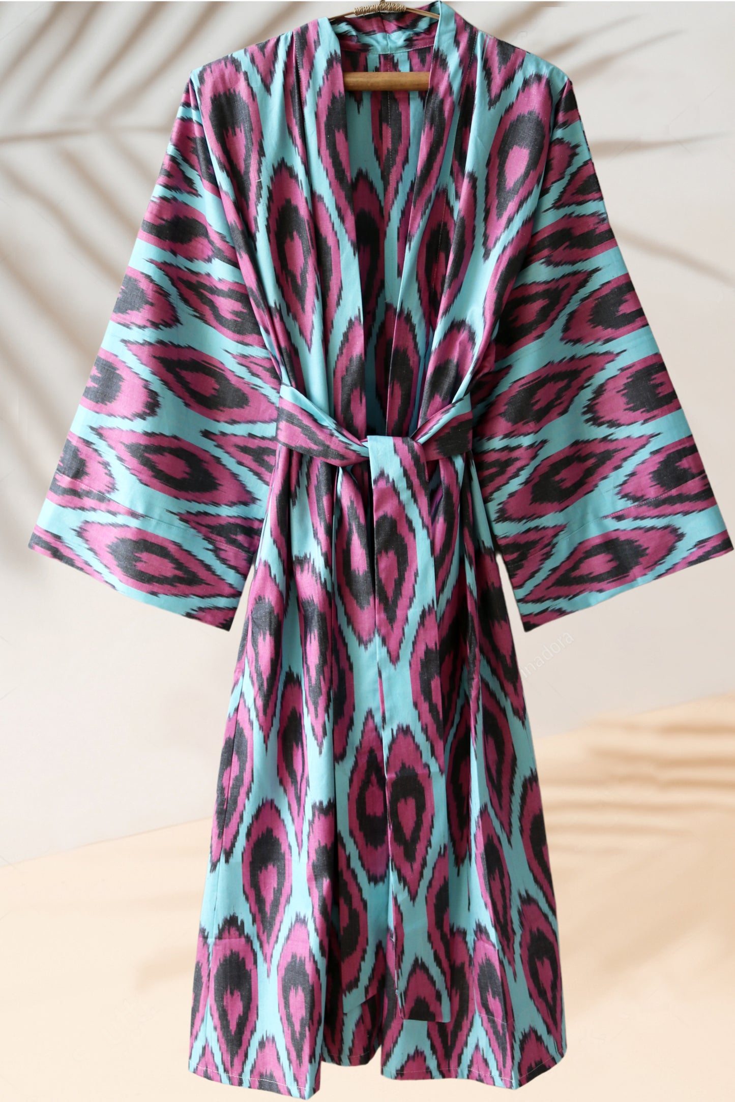 Caftán Algodón Ikat Estilo Kimono 038