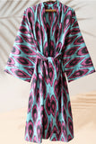 Cotton Ikat Kimono Style Caftan 038