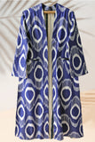 Silk Ikat Linen Double Side Caftan