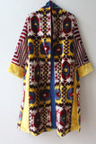 Silk Velvet Ikat Patchwork Coat