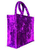 Luxer Perple Silk Ikat Velvet Large Tote Bag