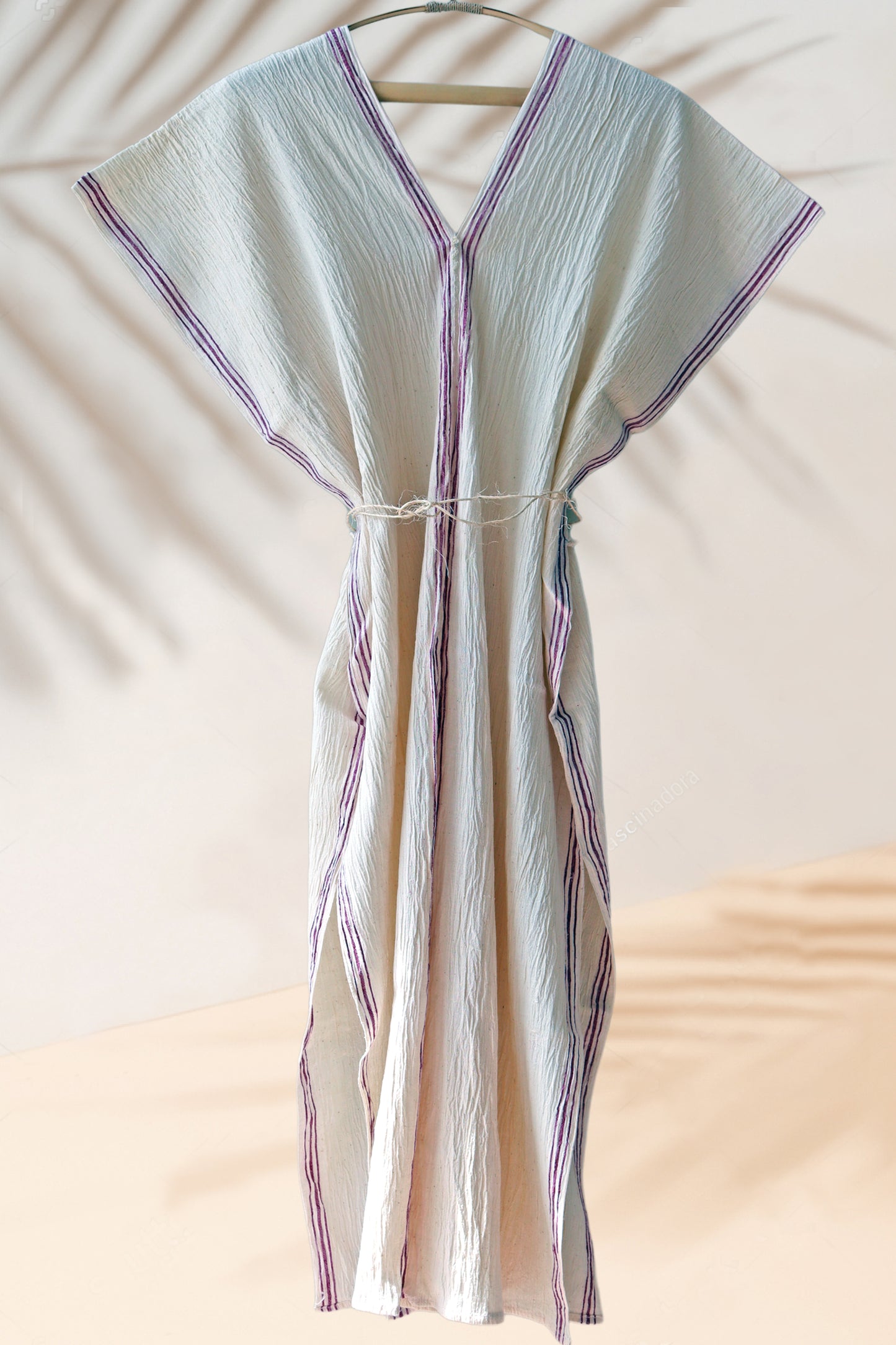 Handwoven Caftan Dress Lilac 13