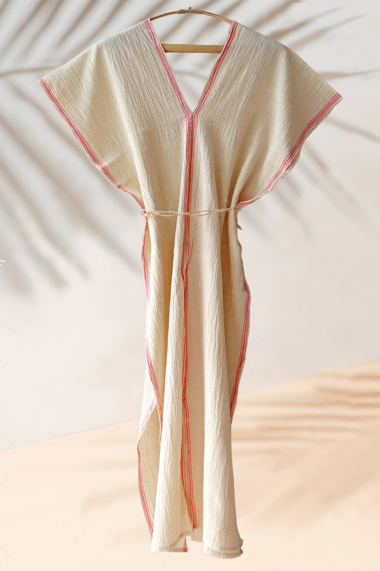 Handwoven Caftan Dress Pink 19