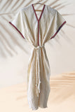 Handwoven Caftan Dress with ribbon 7