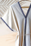 Handwoven Caftan Dress with ribbon 6