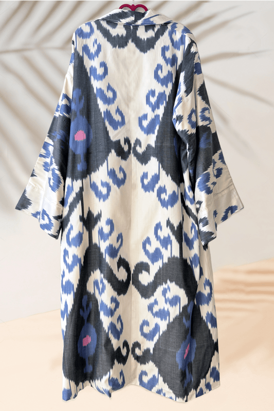 Handwoven silk ikat chapan