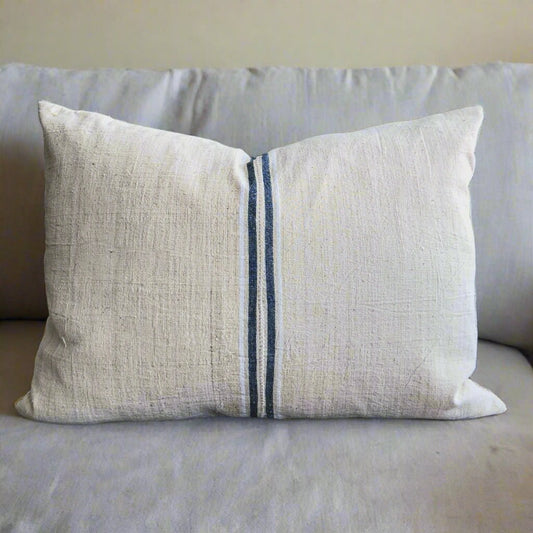 Antique linen handmade pillow
