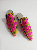 Silk Velvet Ikat Slippers 052