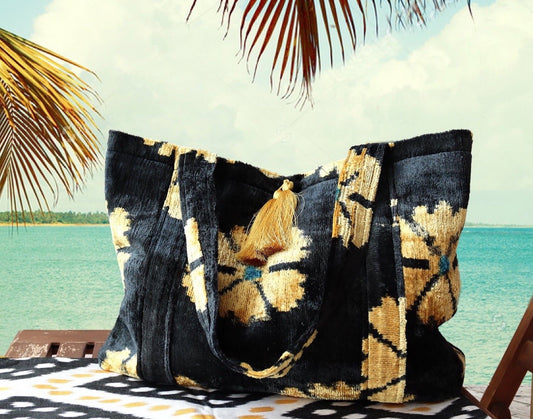silk velvet ikat oversize bag 001