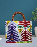 Bamboo Style Handles Medium Tote Bag 062