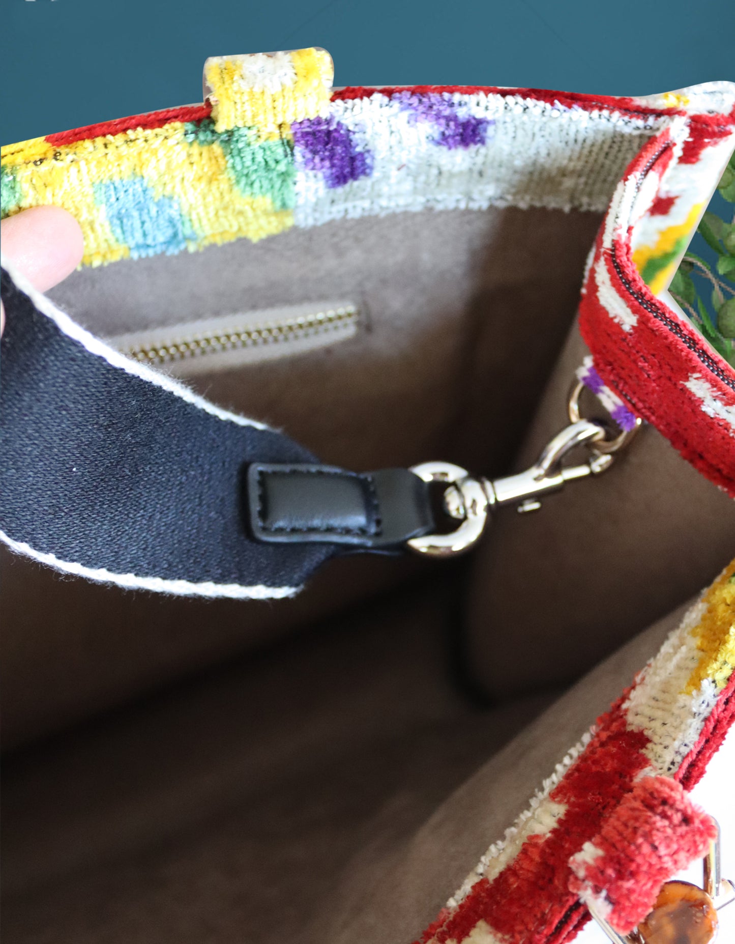 Bamboo Style Handles Medium Tote Bag 062