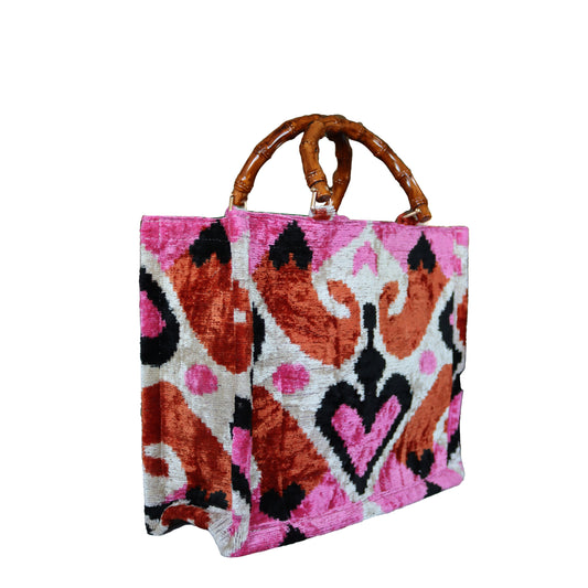 Bamboo Style Handles Medium Tote Bag 065