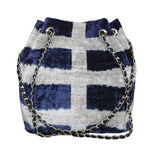Silk Velvet Ikat Bucket Bag-007