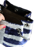 Silk Velvet Ikat Bucket Bag-007
