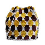 Silk Velvet Ikat Bucket Bag-008