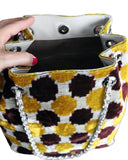 Silk Velvet Ikat Bucket Bag-008
