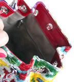 Silk Velvet Ikat Bucket Bag-010