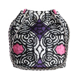 Silk Velvet Ikat Bucket Bag-011