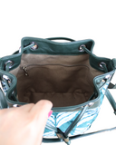 Silk Velvet Ikat Bucket Bag-020