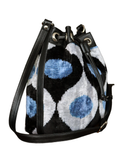 Silk Velvet Ikat Bucket Bag-018
