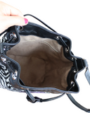 Silk Velvet Ikat Bucket Bag-021