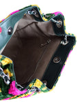 Silk Velvet Ikat Bucket Bag-004
