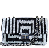 Velvet Ikat wholesale black and white women handbag from grandbazaar in turkey