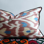 cushion cover silk velvet ikat / cotton ikat 40x60cm vc026