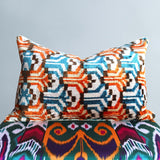 cushion cover silk velvet ikat / organic linen 40x60cm vl028