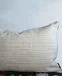 cushion cover silk velvet ikat / organic linen 40x60cm vl031