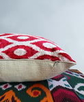 cushion cover silk velvet ikat / organic linen 40x60cm vl031