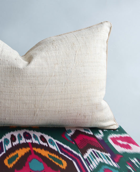 cushion cover silk velvet ikat / organic linen 40x60cm vl017