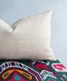 cushion cover silk velvet ikat / organic linen 40x60cm vl017
