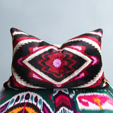 cushion cover silk velvet ikat / organic linen 40x60cm vl018