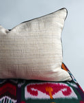 cushion cover silk velvet ikat / organic linen 40x60cm vl018