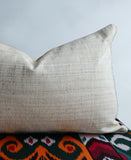 cushion cover silk velvet ikat / organic linen 40x60cm vl020