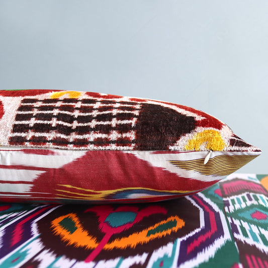 cushion cover silk velvet ikat / silk ikat 40x60cm vs057