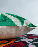 cushion cover silk velvet ikat / organic linen 40x60cm vl021