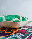 cushion cover silk velvet ikat / organic linen 40x60cm vl021