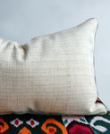 cushion cover silk velvet ikat / organic linen 40x60cm vl021