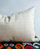cushion cover silk velvet ikat / organic linen 40x60cm vl021