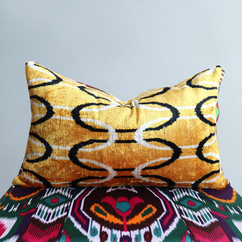 cushion cover silk velvet ikat / silk ikat 40x60cm vs004